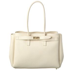 Isabella Rossetti Arden Leather Handbag, Beige